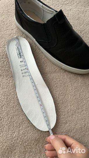 Слипоны мужские кожаные, 39 р-р. 1200