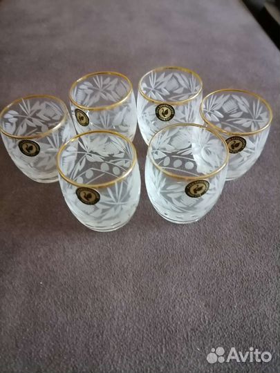 Хрустальные фужеры, рюмки, пивные кружки