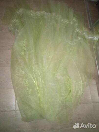 Тюль икеа 260*300см, салатовая