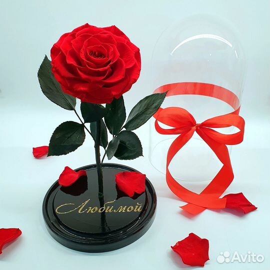 Роза в колбе с подсветкой оптом