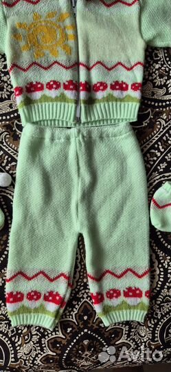Костюм теплый вязаный 68-74