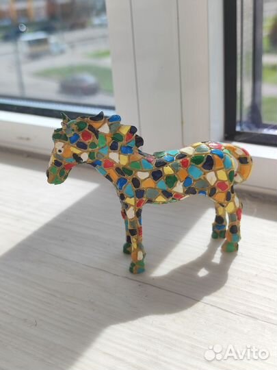 Фигурка винтажная СССР Лошадка мозайка