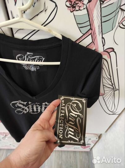 Футболка женская affliction размер small