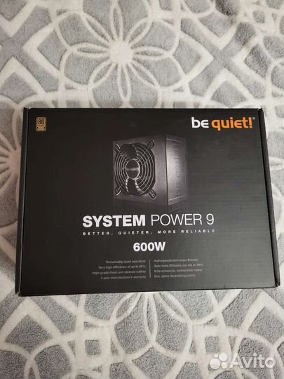 Блок питания be quiet system power 9 600w