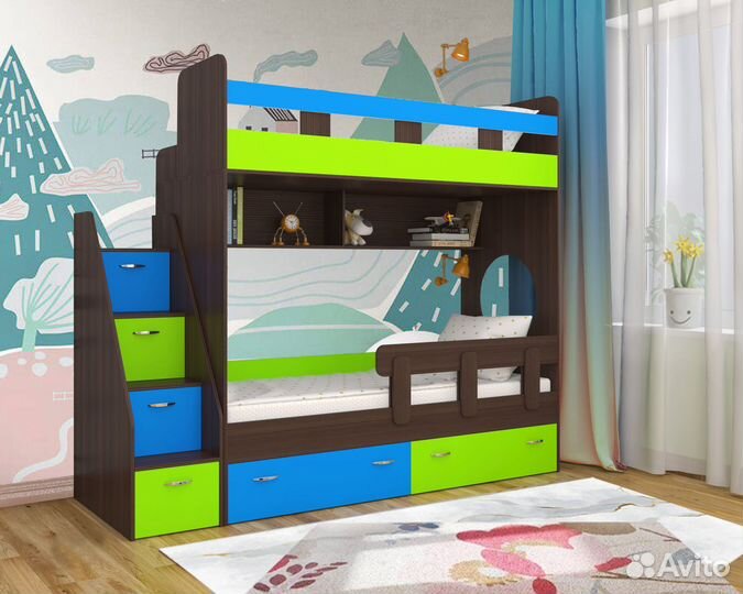 Трехъярусная кровать Юниор