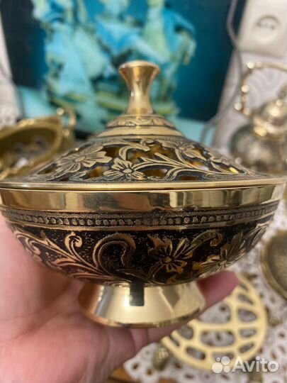 Сахарница, латунь