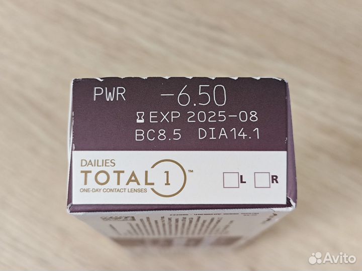 Контактные линзы -6,5 Dailies Total 1 30шт