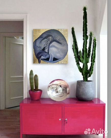 Картина кот маслом