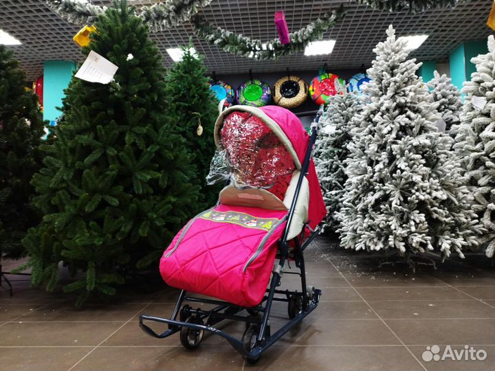 Санки Коляска Наши Детки 3 розовый
