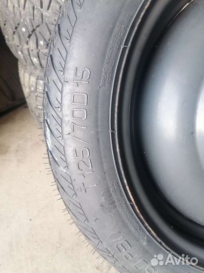 Колесо докатка Kumho T125/70D15