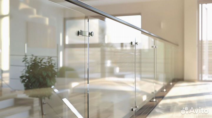 Стеклянное ограждение лестницы на заказ