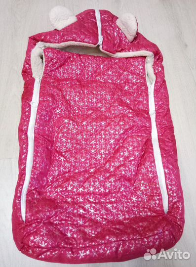 Зимний конверт в коляску на овчине