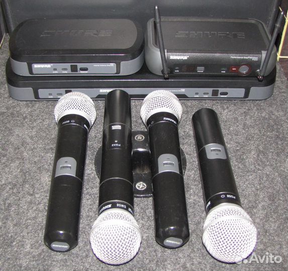 Микрофоны Shure SM58 PG58 4шт вокальные радио Pro