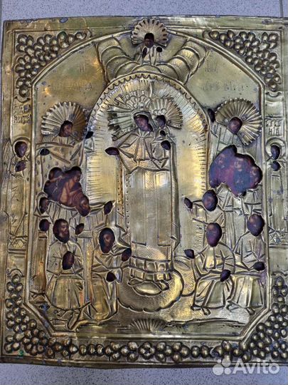 Старинная Икона Всех Скорбящих Радость. 19 век