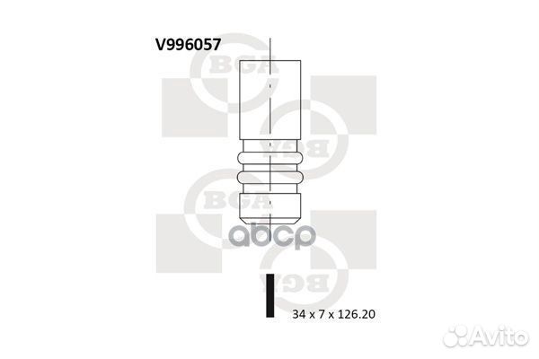 V996057 клапан впускной 31.8x6.99x110.6 KIA So