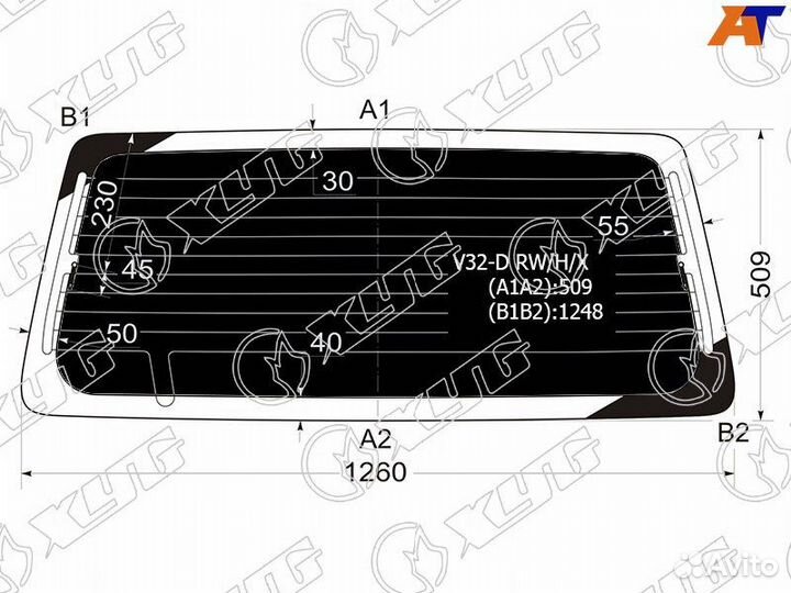 Стекло заднее Mitsubishi Pajero 2