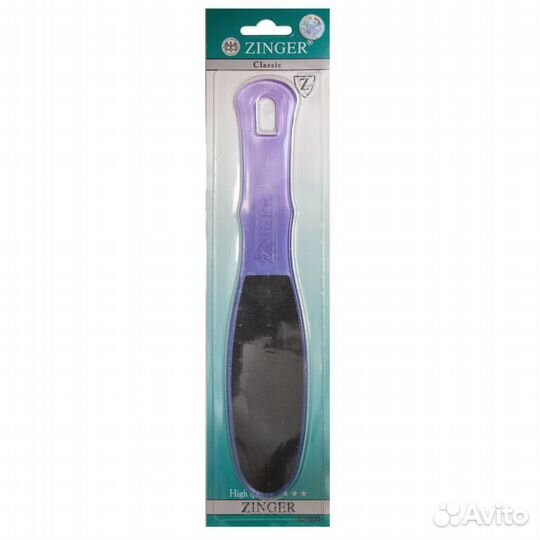 Терка педикюрная 2 сторонняя средняя с прозрачно-ф