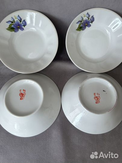 Посуда СССР разная, блюдце дулево