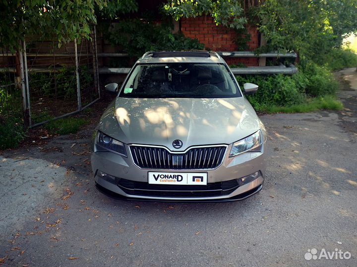 Сплиттер переднего бампера Skoda Superb 3 - текстура