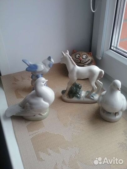 Голубь гжель статуэтка