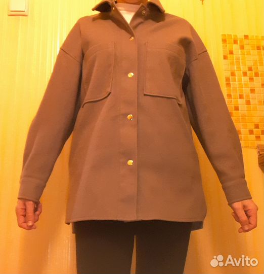 Теплая рубашка женская