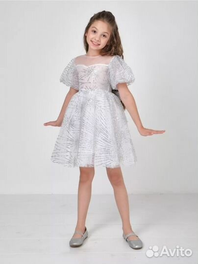 Платье белое 104 110 116 122 128