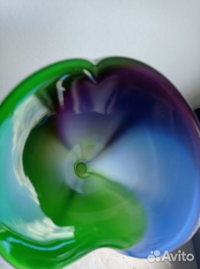 Ваза ссср, винтаж, 48 см, цветное стекло