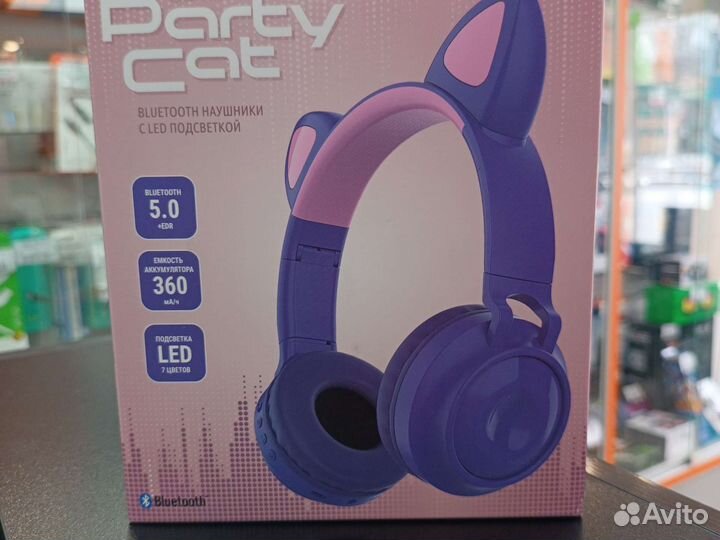 Беспроводные наушники с кошачьими ушками Qumo