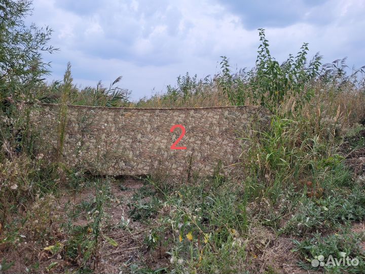 Маскировочная сеть камыш с зеленью