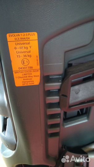 Автокресло Britax evolva 1-2-3