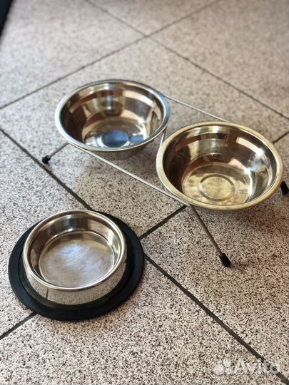 Миска металлическая для кошек/собак