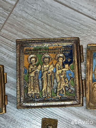 Икона Складень старинные