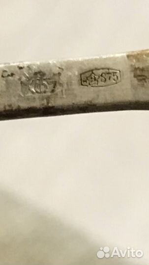 Чайные ложки серебро 875