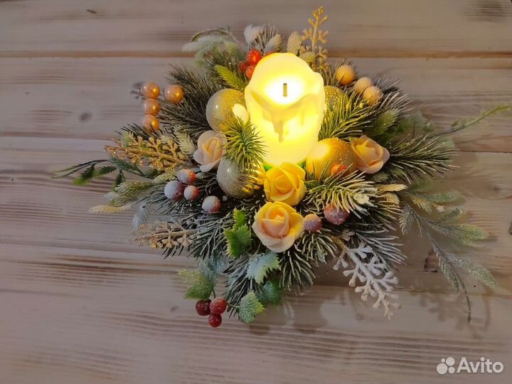 Подсвечник новогодний декоративный