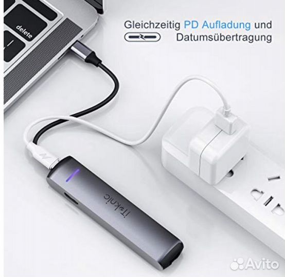 Картридер MacBook USB C 6 port концентратор