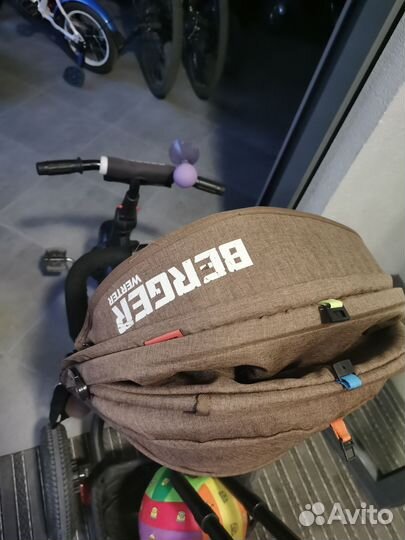 Велосипед детский с ручной 3х колёсный