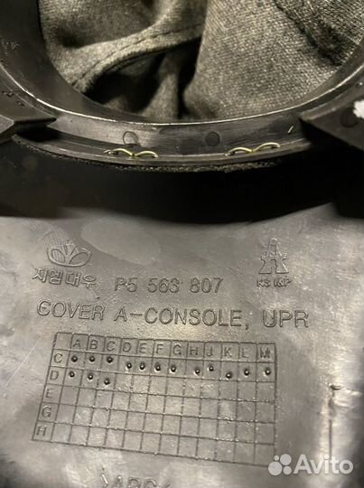 Накладка консоли МКПП daewoo matiz m100