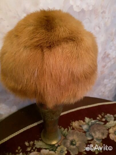 Шапочка из меха колонка