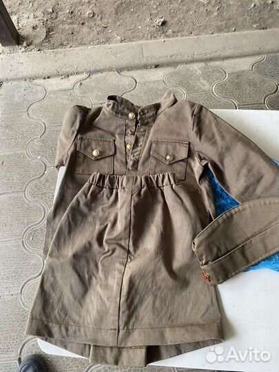 Детская военная форма для девочки 9 мая