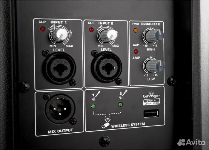 Колонки активные Behringer 1000W 2шт B115D Pro