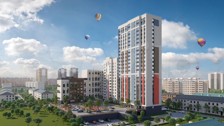 2-к. квартира, 61,8 м², 12/24 эт.