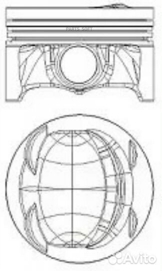 Nural 87-433907-10 Поршень в к-те VAG 1.4 TSI