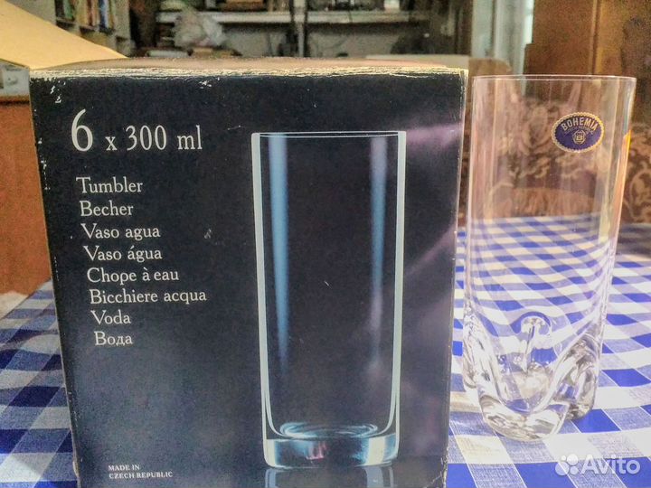 Набор стаканов bohemia 6шт. новые