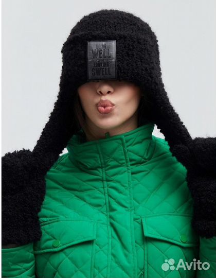 Ушанка и варежки Dispacci, комплект. Шерсть,мохер