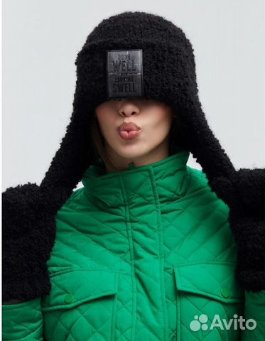 Ушанка и варежки Dispacci, комплект. Шерсть,мохер