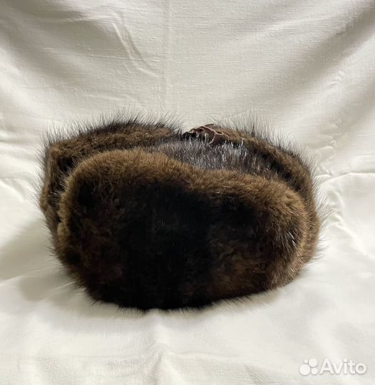 Мужская шапка ушанка ондатра