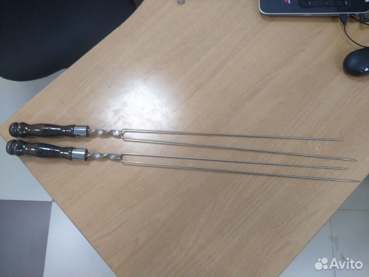 Шампура для овощей с деревянной ручкой 400/3мм