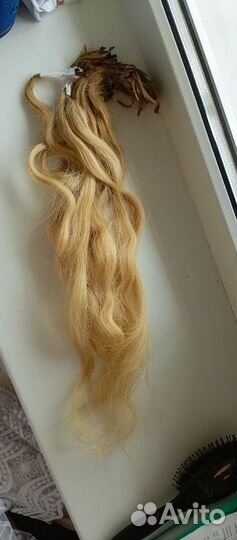 Волосы для наращивания 70 см блондинки