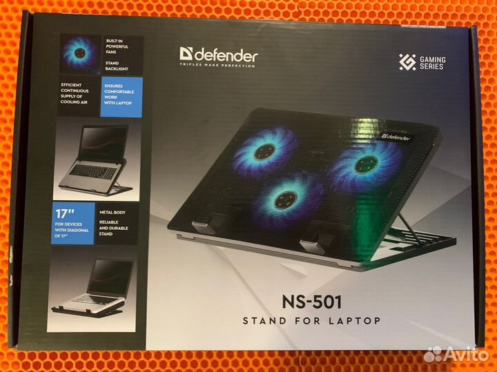 Подставка с охлаждением 3 кулера 15/17 дюймов