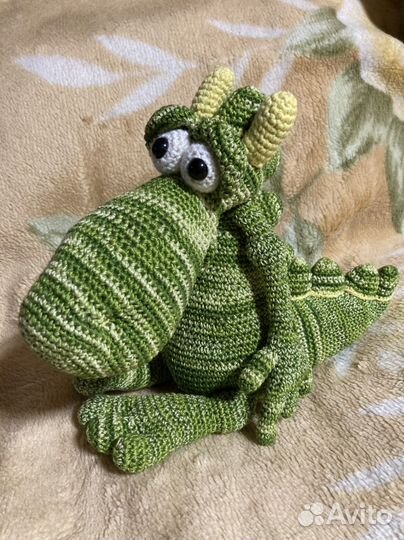 Игрушка вязаная ручной работы Дракоша Гоша